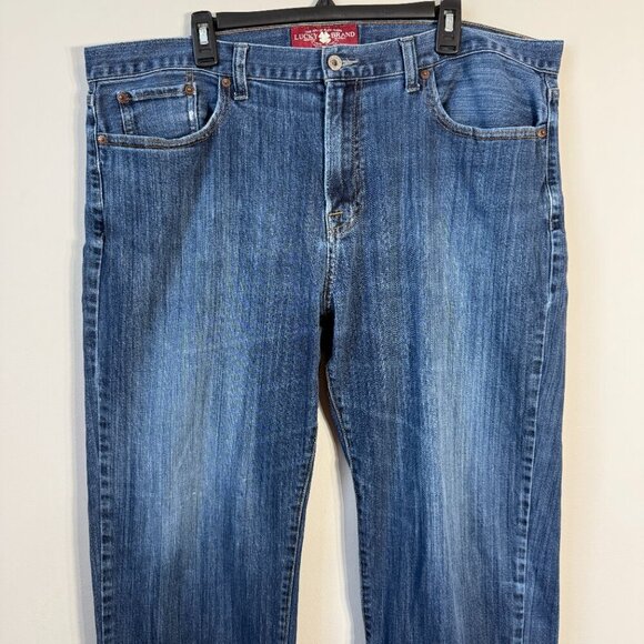 Lucky Brand 361 Vintage Straight Leg Denim Jeans Mens 40x32 Blue Stretch Classic - Picture 5 of 12